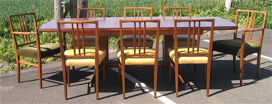 A Gordon Russell Burford Extending Dining Table and Eight Matching Chairs,